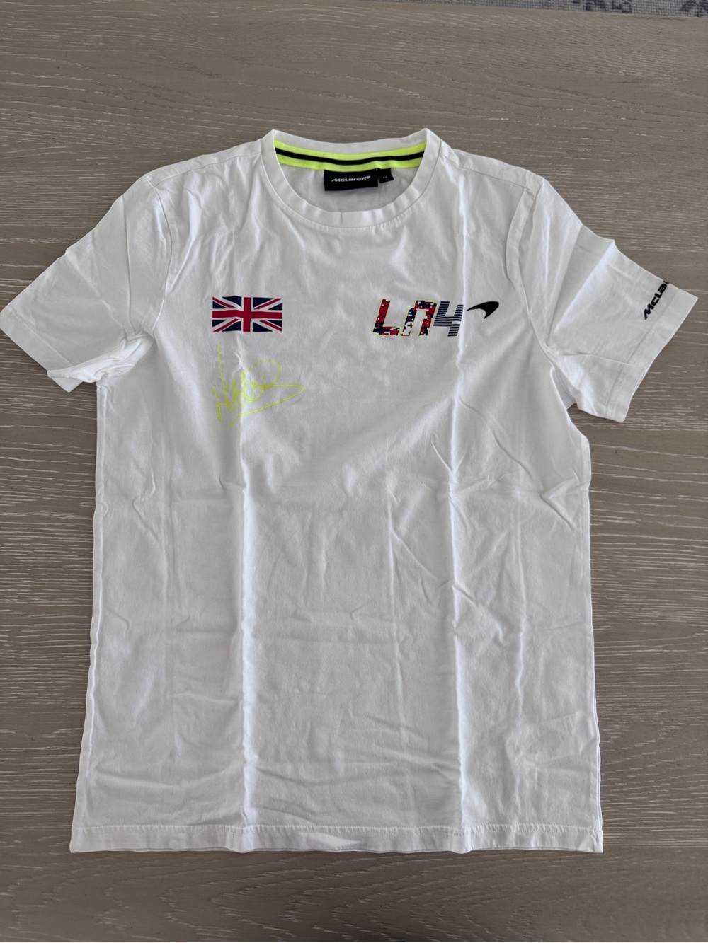 McLaren White Men's Graphic Short Sleeve Crew T-Shirt